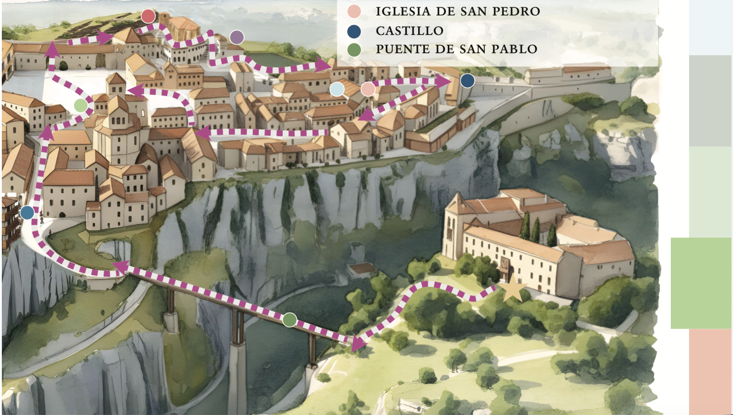Cuenca map detail from Legendary Spain