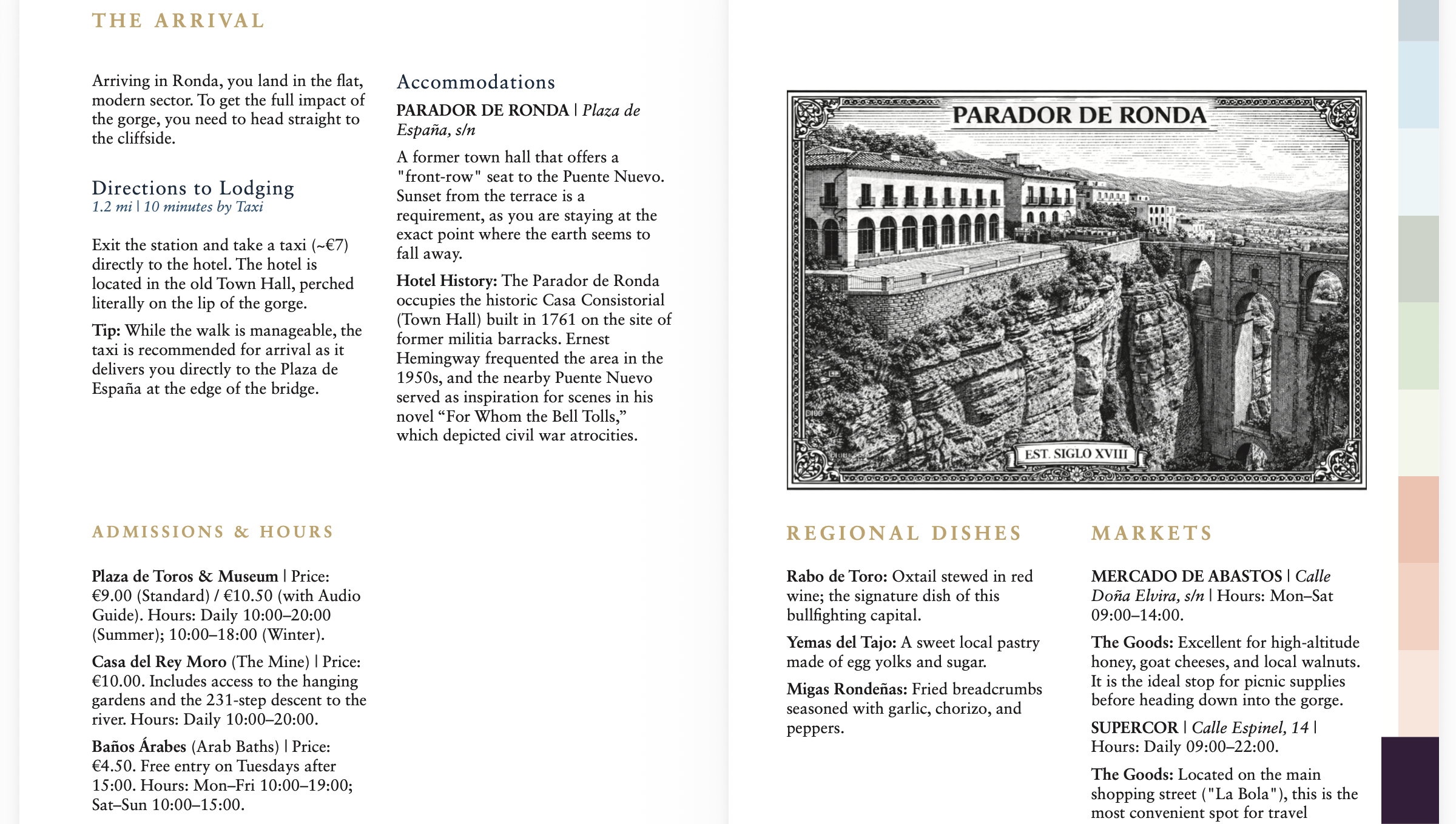 Ronda arrival page detail