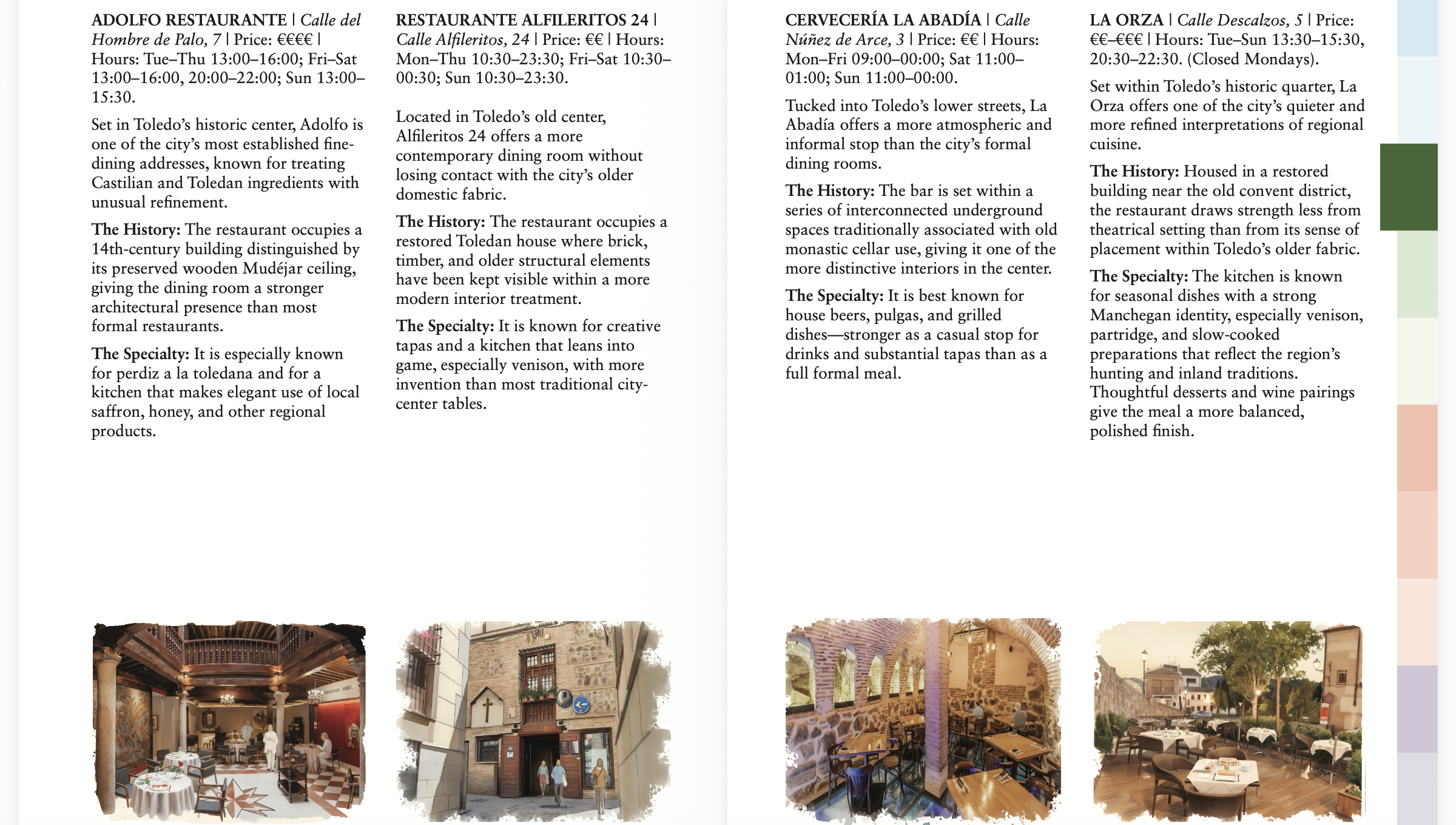 Toledo restaurants page detail